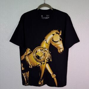 Beyonce Cowboy Carter Tour Shirt Medium Chardonneigh Horse Gold T Concert Merch
